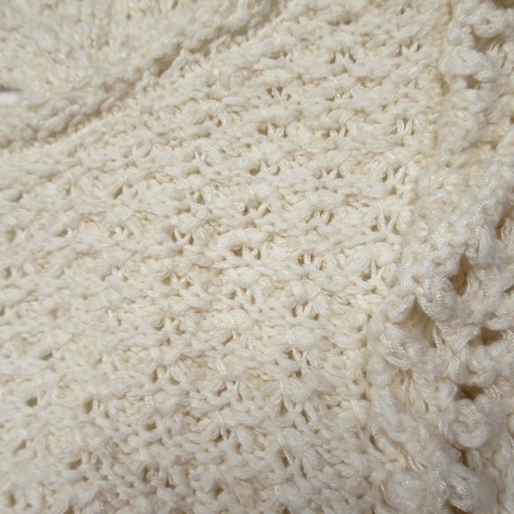 By Anthropologie Flutter-Sleeve Crochet Sweater Top - Medium - Picture 8 of 11